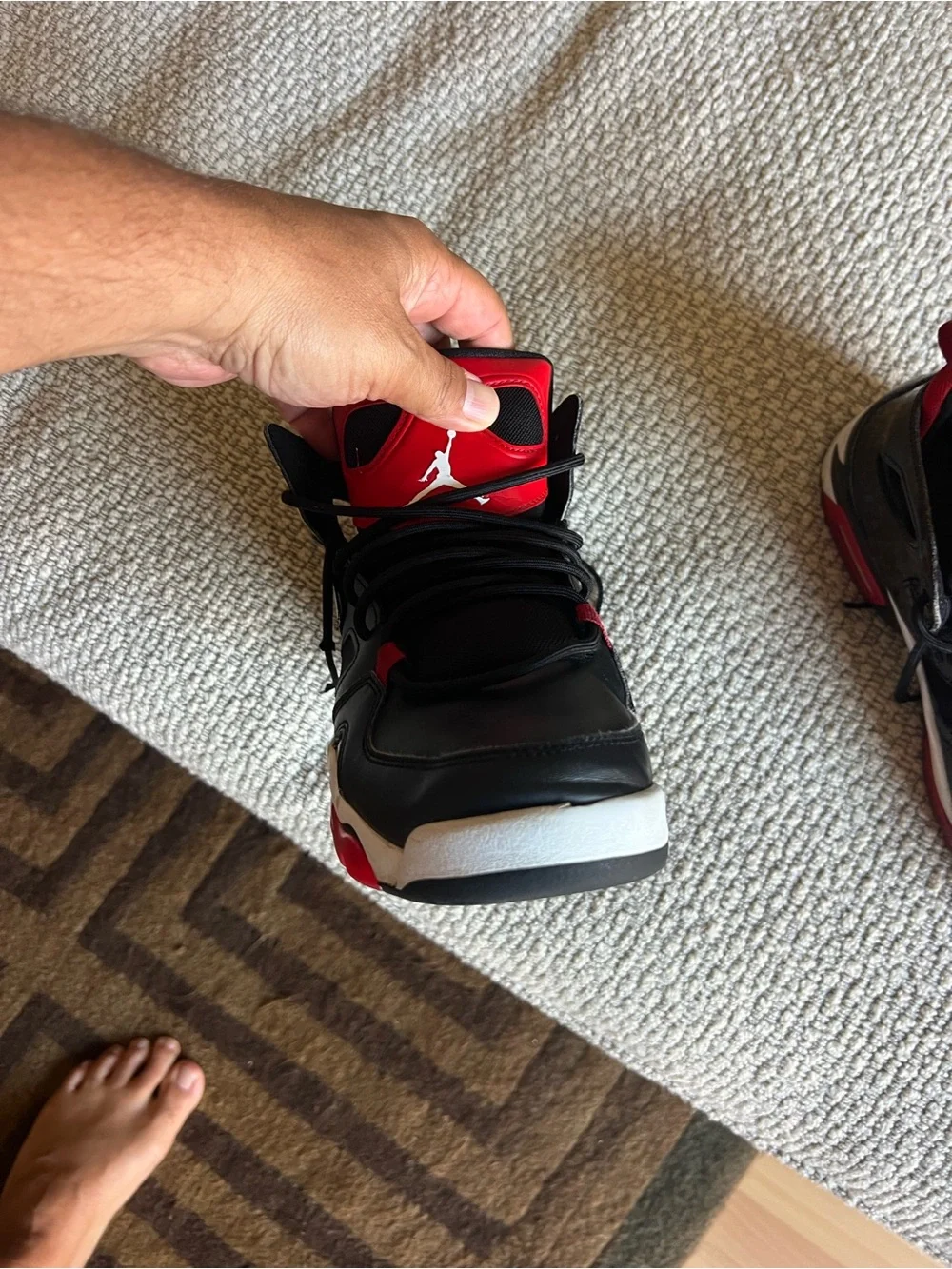 Air Jordan Flight Club ‘91 “Bred” – Men’s Size 8 red and black